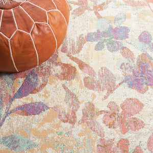 Safavieh Barbados Area Rug: Stylish Botanical Design For Indoor & Outdoor Spaces, Durable & Eco-friendly Charm Beige ,Red 76% Polypropylene,23% Polyester,1% Backing Material Bar525b-9