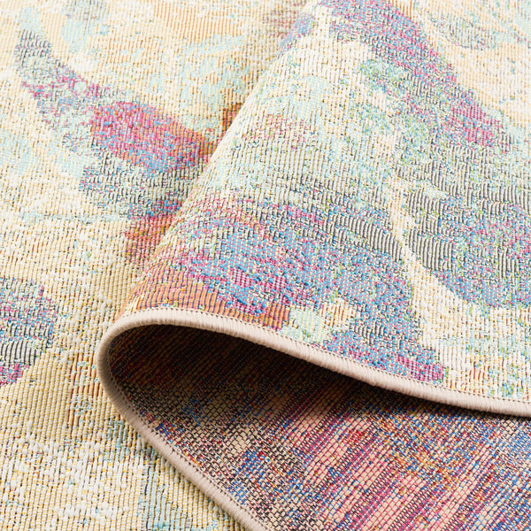 Safavieh Barbados Area Rug: Stylish Botanical Design For Indoor & Outdoor Spaces, Durable & Eco-friendly Charm Beige ,Red 76% Polypropylene,23% Polyester,1% Backing Material Bar525b-9