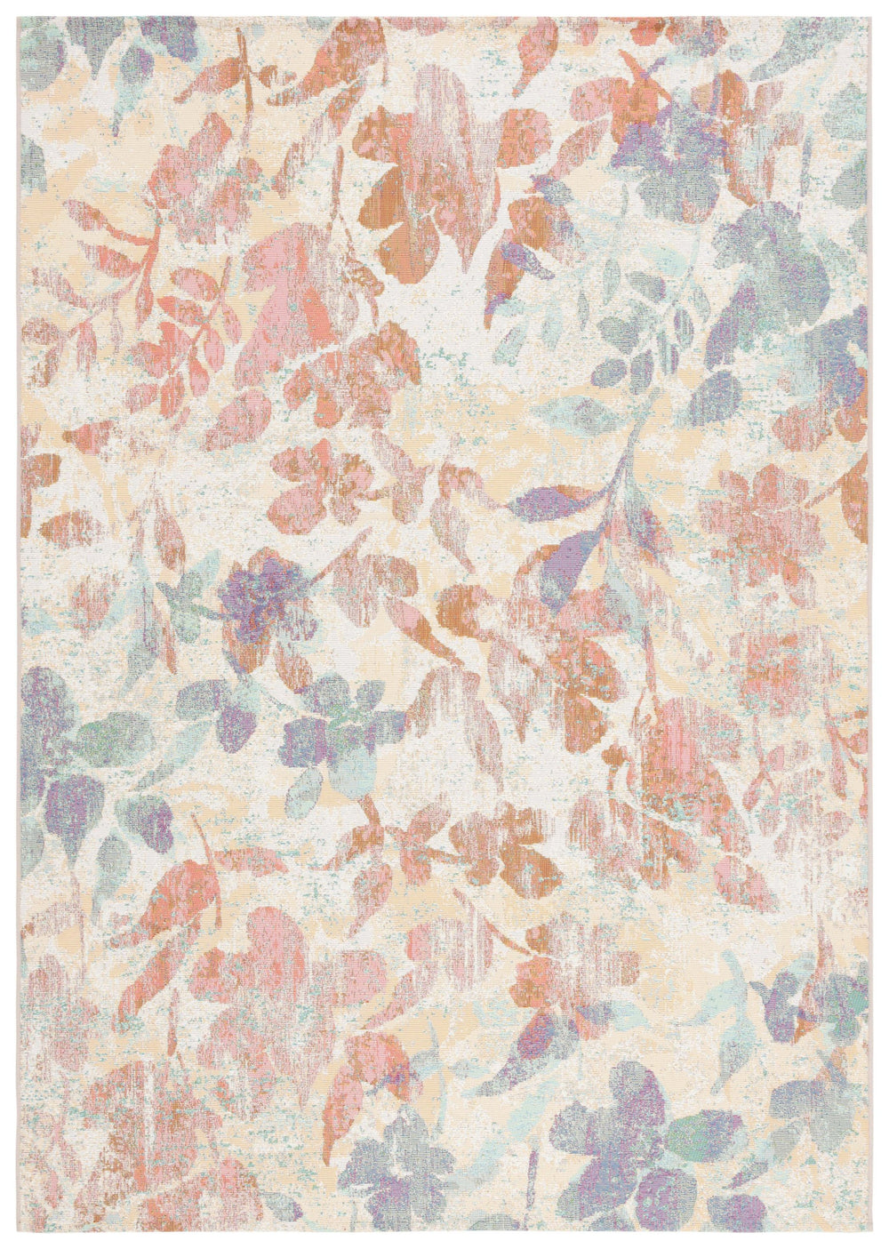 Safavieh Barbados Area Rug: Stylish Botanical Design For Indoor & Outdoor Spaces, Durable & Eco-friendly Charm Beige ,Red 76% Polypropylene,23% Polyester,1% Backing Material Bar525b-9