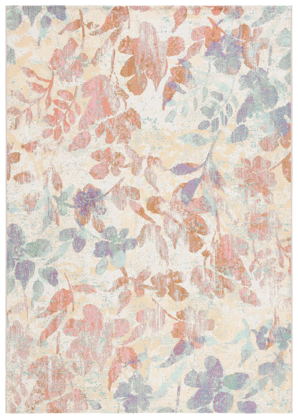 Safavieh Barbados Area Rug: Stylish Botanical Design For Indoor & Outdoor Spaces, Durable & Eco-friendly Charm Beige ,Red 76% Polypropylene,23% Polyester,1% Backing Material Bar525b-9