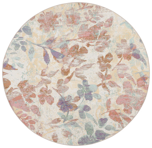 Safavieh Barbados Area Rug: Stylish Botanical Design For Indoor & Outdoor Spaces, Durable & Eco-friendly Charm Beige ,Red 76% Polypropylene,23% Polyester,1% Backing Material Bar525b-9