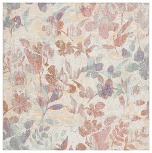 Safavieh Barbados Area Rug: Stylish Botanical Design For Indoor & Outdoor Spaces, Durable & Eco-friendly Charm Beige ,Red 76% Polypropylene,23% Polyester,1% Backing Material Bar525b-9