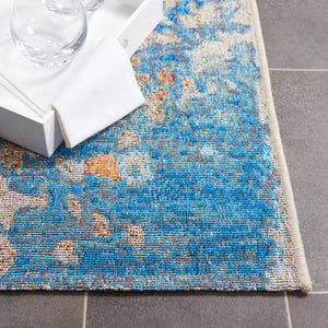 Safavieh Barbados 536 Power Loomed Indoor / Outdoor Rug Blue / Rust BAR536M-9