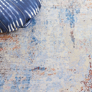 Safavieh Barbados 537 Power Loomed Indoor / Outdoor Rug Ivory / Blue Rust BAR537A-5