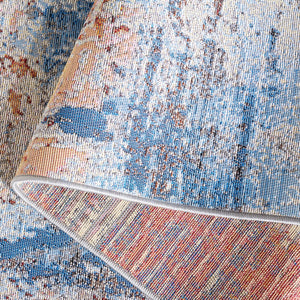 Safavieh Barbados 537 Power Loomed Indoor / Outdoor Rug Ivory / Blue Rust BAR537A-9