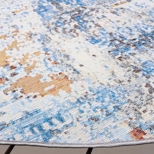 Safavieh Barbados 537 Power Loomed Indoor / Outdoor Rug Ivory / Blue Rust BAR537A-7R