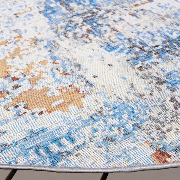 Safavieh Barbados 537 Power Loomed Indoor / Outdoor Rug Ivory / Blue Rust BAR537A-7R