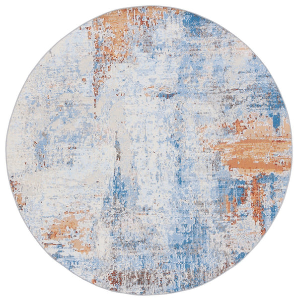 Safavieh Barbados 537 Power Loomed Indoor / Outdoor Rug Ivory / Blue Rust BAR537A-9