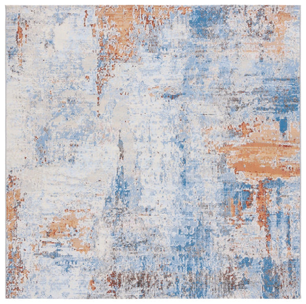 Safavieh Barbados 537 Power Loomed Indoor / Outdoor Rug Ivory / Blue Rust BAR537A-7SQ