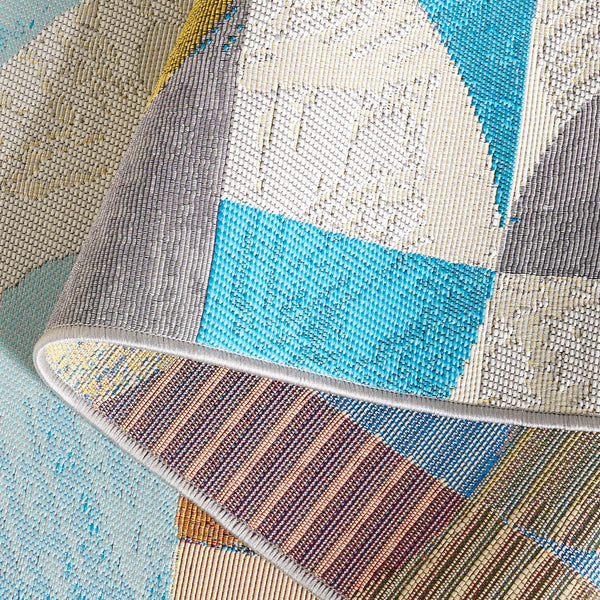 Safavieh Barbados 539 Power Loomed Indoor / Outdoor Rug Ivory Black / Blue Rust BAR539A-9