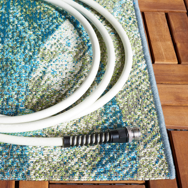 Safavieh Barbados 541 Power Loomed Indoor / Outdoor Rug Blue Green / Ivory BAR541K-9