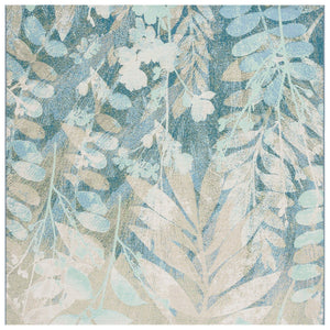 Safavieh Barbados 541 Power Loomed Indoor / Outdoor Rug Blue Green / Ivory BAR541K-7SQ