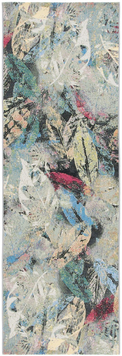 Safavieh Barbados 542 Power Loomed Indoor / Outdoor Rug Black Green / Pink BAR542Y-9