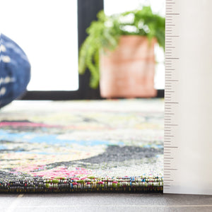 Safavieh Barbados 542 Power Loomed Indoor / Outdoor Rug Black Green / Pink BAR542Y-9