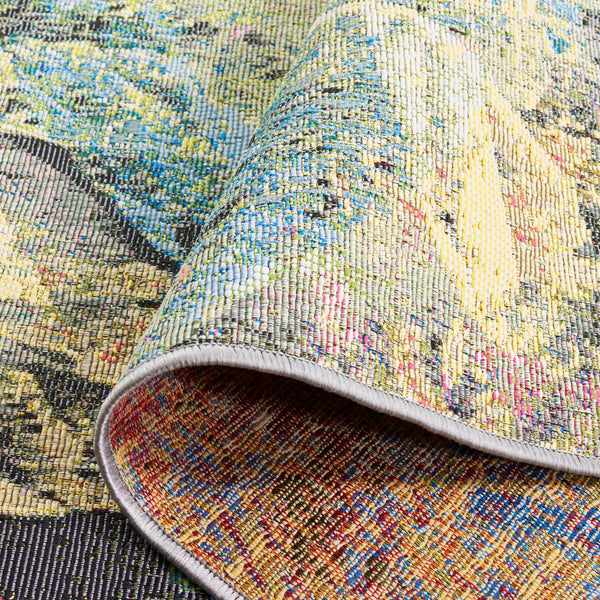 Safavieh Barbados 542 Power Loomed Indoor / Outdoor Rug Black Green / Pink BAR542Y-9