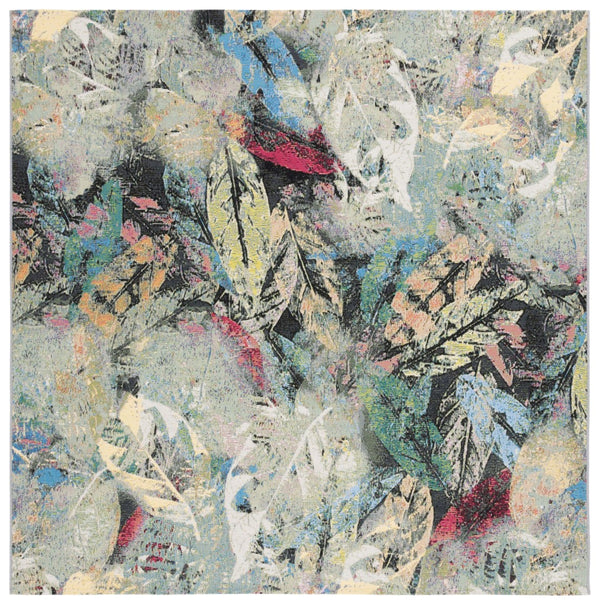 Safavieh Barbados 542 Power Loomed Indoor / Outdoor Rug Black Green / Pink BAR542Y-7SQ