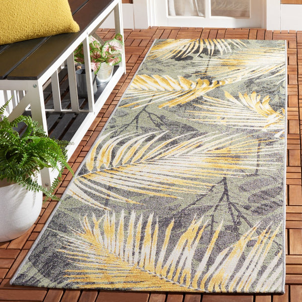 Safavieh Barbados 543 Power Loomed Indoor / Outdoor Rug Green / Black Gold BAR543Y-28