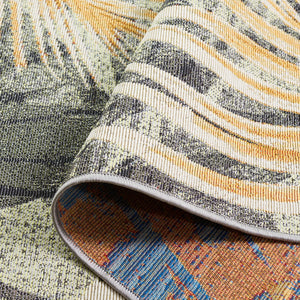 Safavieh Barbados 543 Power Loomed Indoor / Outdoor Rug Green / Black Gold BAR543Y-9