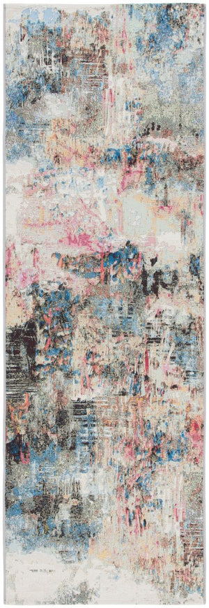 Safavieh Barbados 544 Power Loomed Indoor / Outdoor Rug Green Ivory / Black Rust 2'-8" x 8'