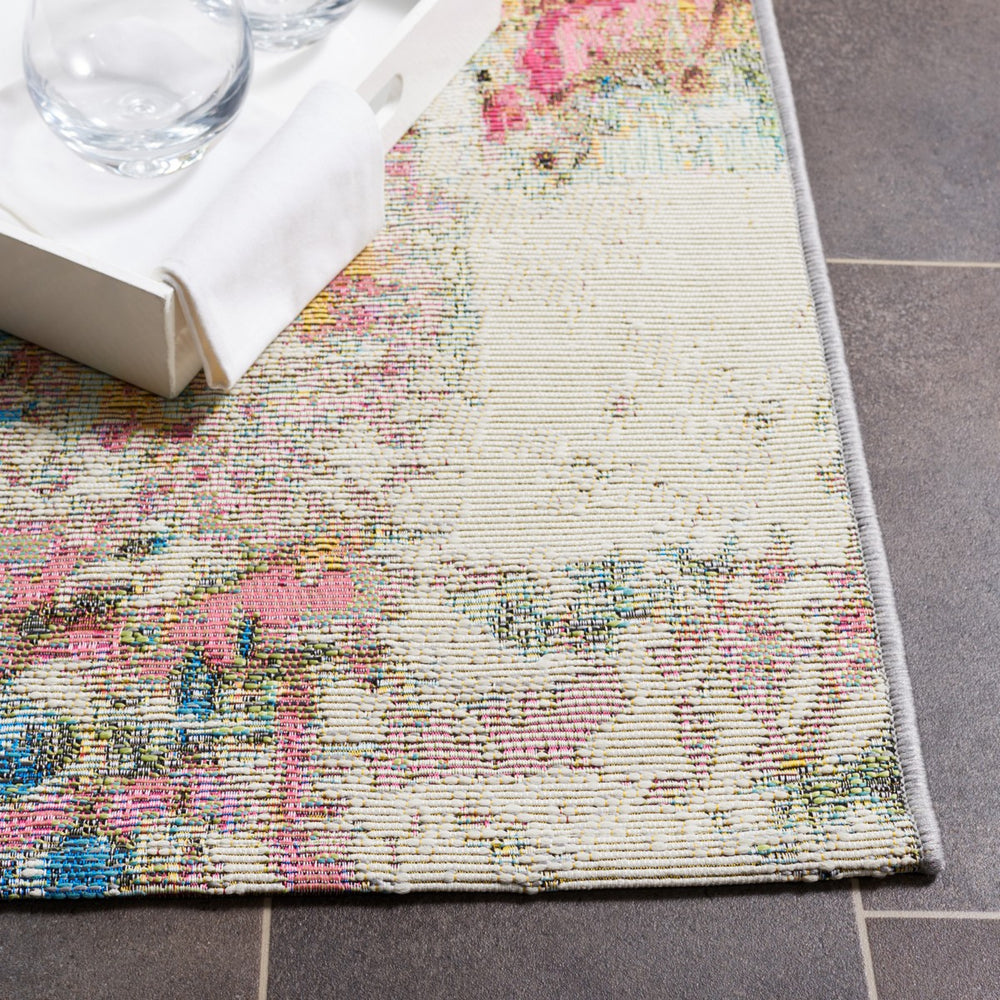 Safavieh Barbados 544 Power Loomed Indoor / Outdoor Rug Green Ivory / Black Rust BAR544Y-9