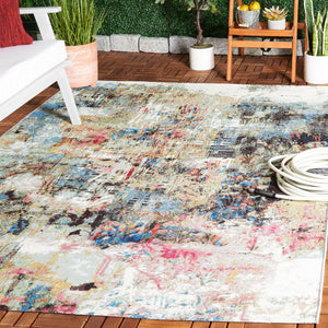 Safavieh Barbados 544 Power Loomed Indoor / Outdoor Rug Green Ivory / Black Rust BAR544Y-9