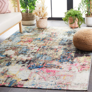 Safavieh Barbados 544 Power Loomed Indoor / Outdoor Rug Green Ivory / Black Rust BAR544Y-9