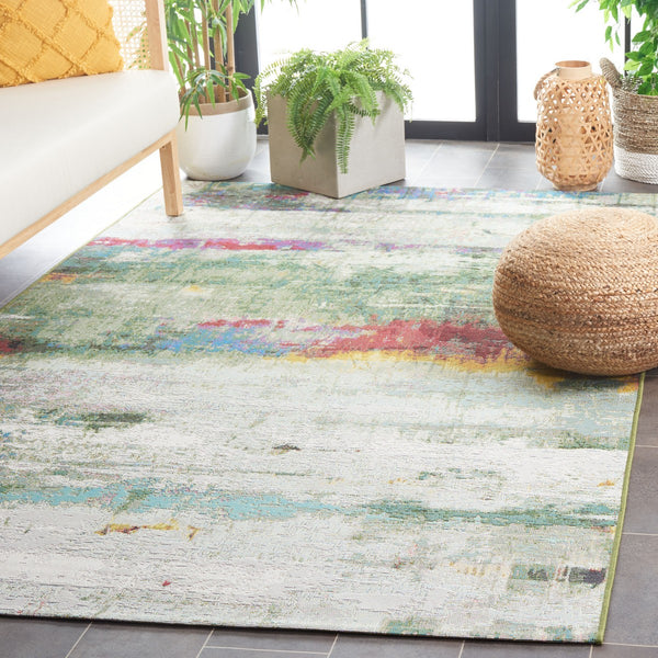 Safavieh Barbados 545 Power Loomed Indoor / Outdoor Rug Green / Blue Purple BAR545Y-9