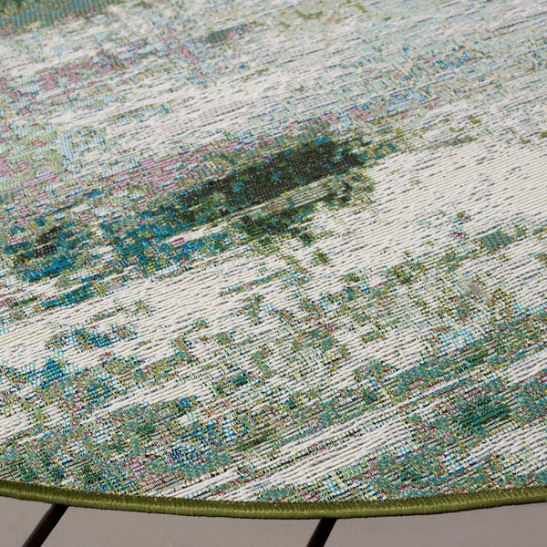 Safavieh Barbados 545 Power Loomed Indoor / Outdoor Rug Green / Blue Purple BAR545Y-7R