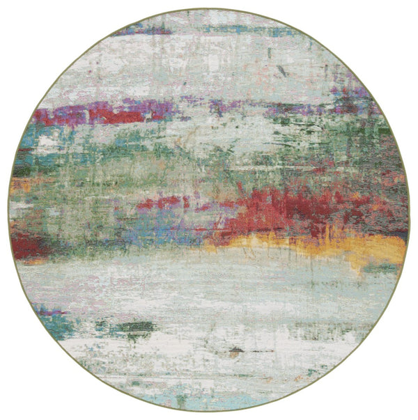 Safavieh Barbados 545 Power Loomed Indoor / Outdoor Rug Green / Blue Purple BAR545Y-7R