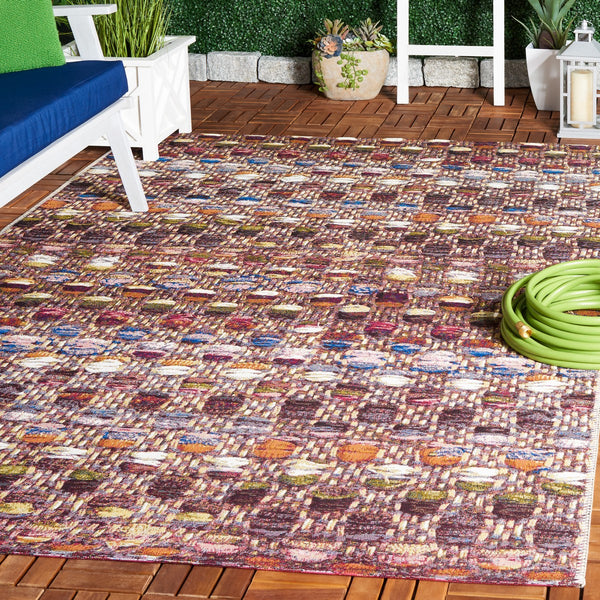 Safavieh Barbados 546 Power Loomed Indoor / Outdoor Rug Purple / Green Rust BAR546V-9