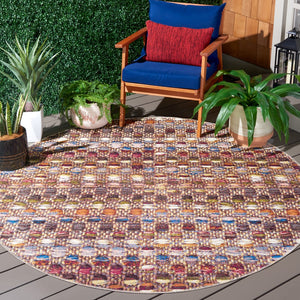 Safavieh Barbados 546 Power Loomed Indoor / Outdoor Rug Purple / Green Rust BAR546V-7R