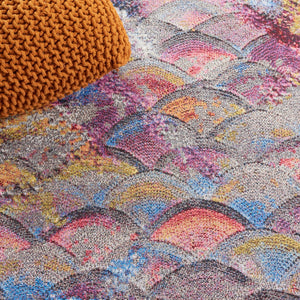 Safavieh Barbados 547 Power Loomed Indoor / Outdoor Rug Grey Purple / Blue Gold BAR547F-5