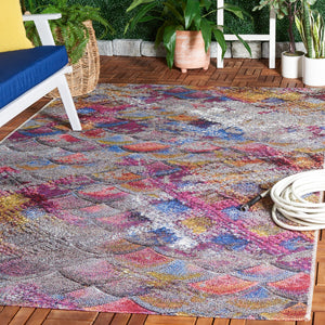 Safavieh Barbados 547 Power Loomed Indoor / Outdoor Rug Grey Purple / Blue Gold BAR547F-9