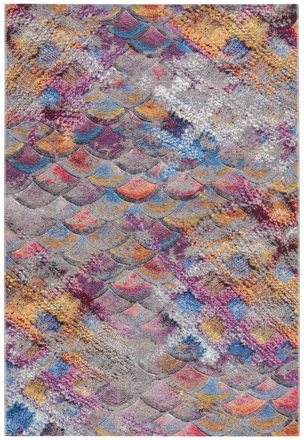 Safavieh Barbados 547 Power Loomed Indoor / Outdoor Rug Grey Purple / Blue Gold BAR547F-9
