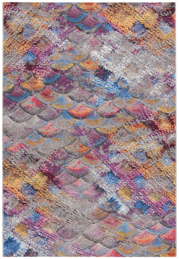 Safavieh Barbados 547 Power Loomed Indoor / Outdoor Rug Grey Purple / Blue Gold BAR547F-5