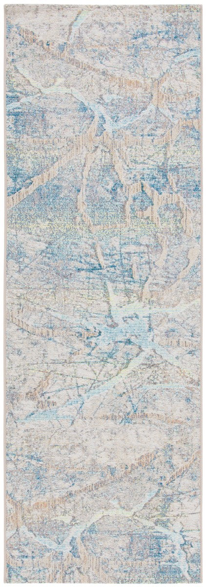 Safavieh Barbados 548 Power Loomed Indoor / Outdoor Rug Ivory Blue / Green BAR548A-9