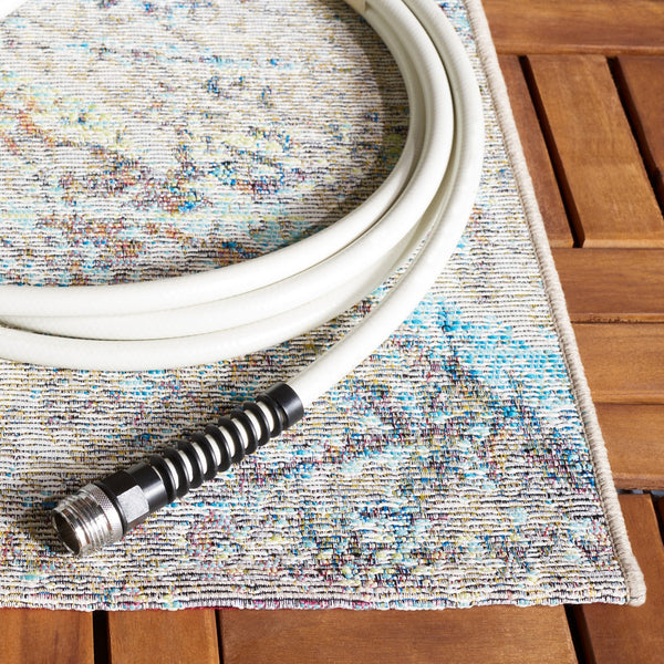 Safavieh Barbados 548 Power Loomed Indoor / Outdoor Rug Ivory Blue / Green BAR548A-9