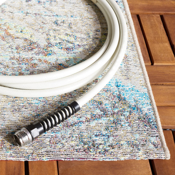 Safavieh Barbados 548 Power Loomed Indoor / Outdoor Rug Ivory Blue / Green BAR548A-5