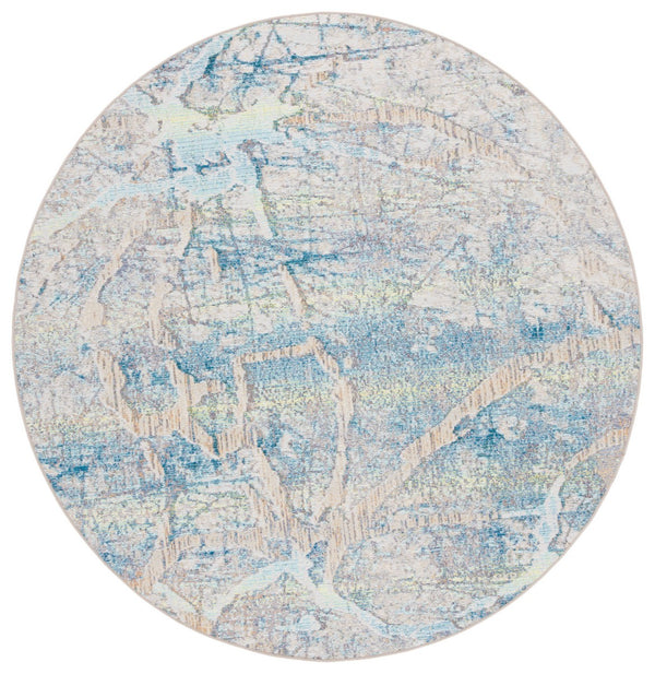 Safavieh Barbados 548 Power Loomed Indoor / Outdoor Rug Ivory Blue / Green BAR548A-9