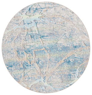 Safavieh Barbados 548 Power Loomed Indoor / Outdoor Rug Ivory Blue / Green BAR548A-7R