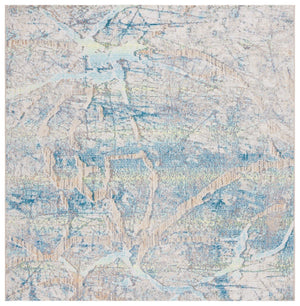 Safavieh Barbados 548 Power Loomed Indoor / Outdoor Rug Ivory Blue / Green BAR548A-7SQ