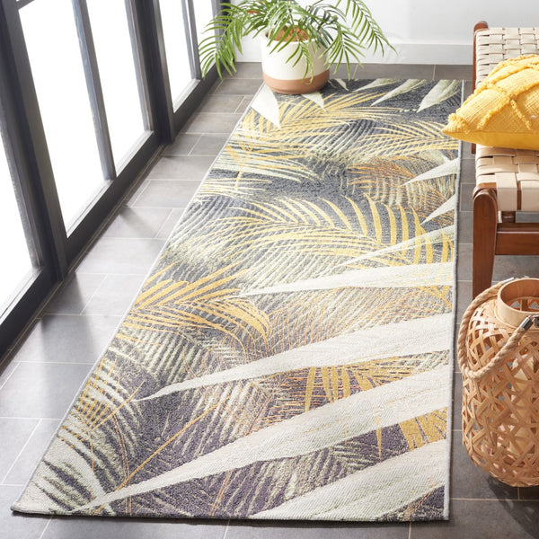 Safavieh Barbados 549 Power Loomed Indoor / Outdoor Rug Black Green / Gold BAR549Z-28