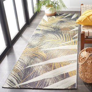 Safavieh Barbados 549 Power Loomed Indoor / Outdoor Rug Black Green / Gold BAR549Z-9