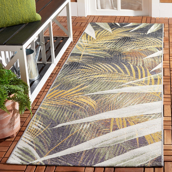Safavieh Barbados 549 Power Loomed Indoor / Outdoor Rug Black Green / Gold BAR549Z-9