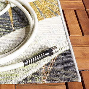 Safavieh Barbados 549 Power Loomed Indoor / Outdoor Rug Black Green / Gold BAR549Z-9