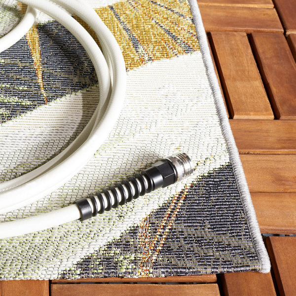 Safavieh Barbados 549 Power Loomed Indoor / Outdoor Rug Black Green / Gold BAR549Z-9