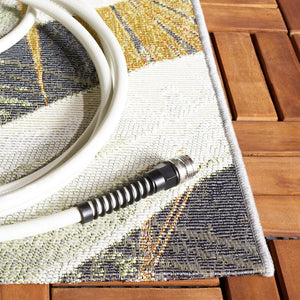 Safavieh Barbados 549 Power Loomed Indoor / Outdoor Rug Black Green / Gold BAR549Z-5