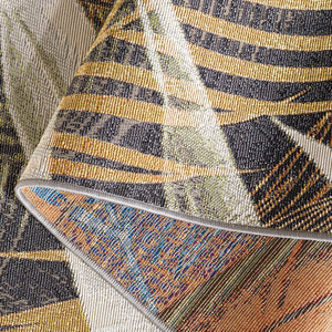 Safavieh Barbados 549 Power Loomed Indoor / Outdoor Rug Black Green / Gold BAR549Z-9