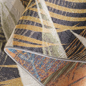 Safavieh Barbados 549 Power Loomed Indoor / Outdoor Rug Black Green / Gold BAR549Z-5