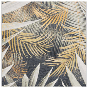 Safavieh Barbados 549 Power Loomed Indoor / Outdoor Rug Black Green / Gold BAR549Z-7SQ